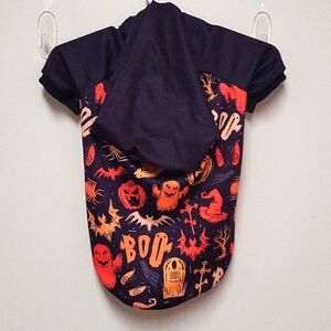 Hooded Halloween Print Shirt for a Smaller Dog